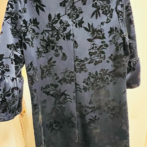 NEW: Women’s navy blue and black peplum long sleeve dress. - Picture 3 of 3